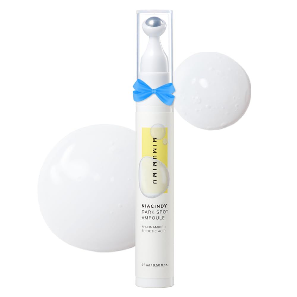 MIMUMIMU NIACINDY Intensive Glowy Ampoule for Luminous Skin Complexion with Niacinamide 10%Thioctic Acid 100ppm, for sensitive Skin, Korean Glass Skin, Clarity Skin, Roll on care (15ml/0.50 fl.oz)