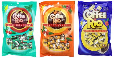 Coffee Rio Coffee Candy Variety Pack of 3 Original, Caffe Latte, &amp; Irish Crme Mint 5.5 Ounces - Made in the USA, Kosher Candy
