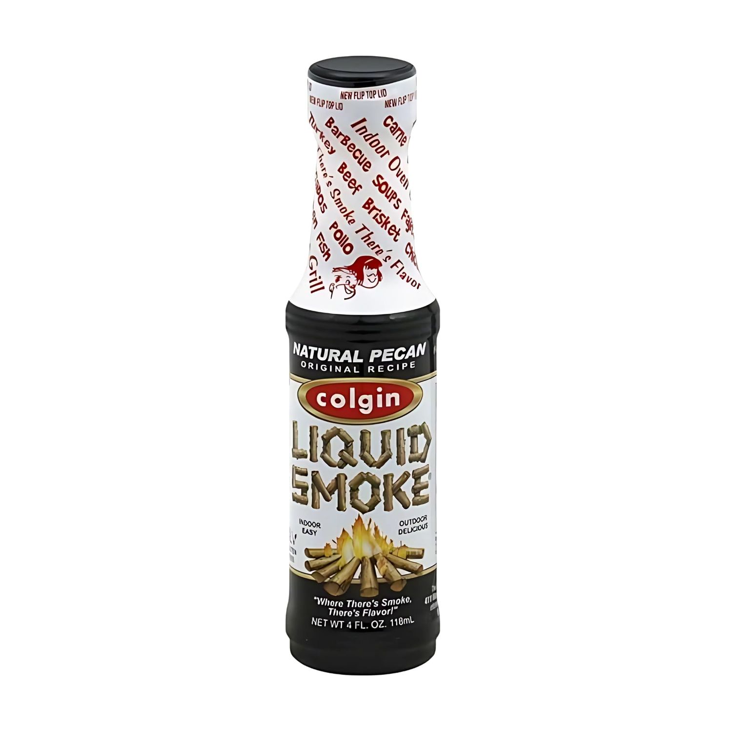 Colgin Authentic Pecan Liquid Smoke (4 oz) for Home Cooks &amp; BBQ Enthusiasts Liquid Smoke for Cooking Adds Texas Smokehouse Flavor to Meats, Sauces &amp; Dips Best for Grilling &amp; Seasoning (1 pack)