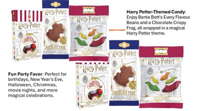 Harry Potter Magical Candy Duo in Sprout Talks package - 2 Sets of Slugs, Every Flavour Beans &amp; Chocolate Frog (Bundle of 6 Items)