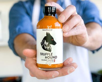 Seed Ranch Gourmet Truffle Hound Hot Sauce, 2 Pack, Medium Heat - Spicy &amp; Savory Truffle Hot Sauce with Chile de Arbol, Ghost Pepper &amp; Garlic, Vegan, Non-GMO, Pasta, Pizza &amp; Sriracha Lovers