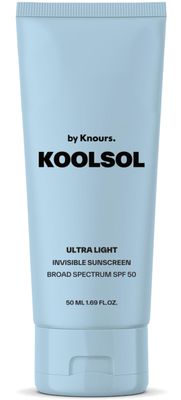 Koolsol by Knours Ultra-Light Invisible Sunscreen Broad Spectrum SPF 50, Moisturizing for All Skin Types, Korean Innovation, 50ml/1.69 fl. oz.
