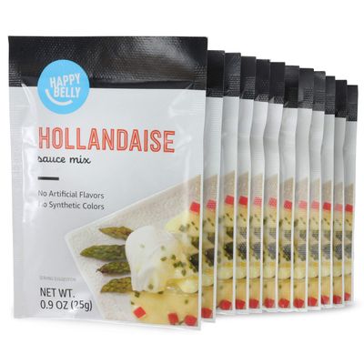 Amazon Brand - Happy Belly Hollandaise Sauce Mix, 0.9 ounce (Pack of 12)