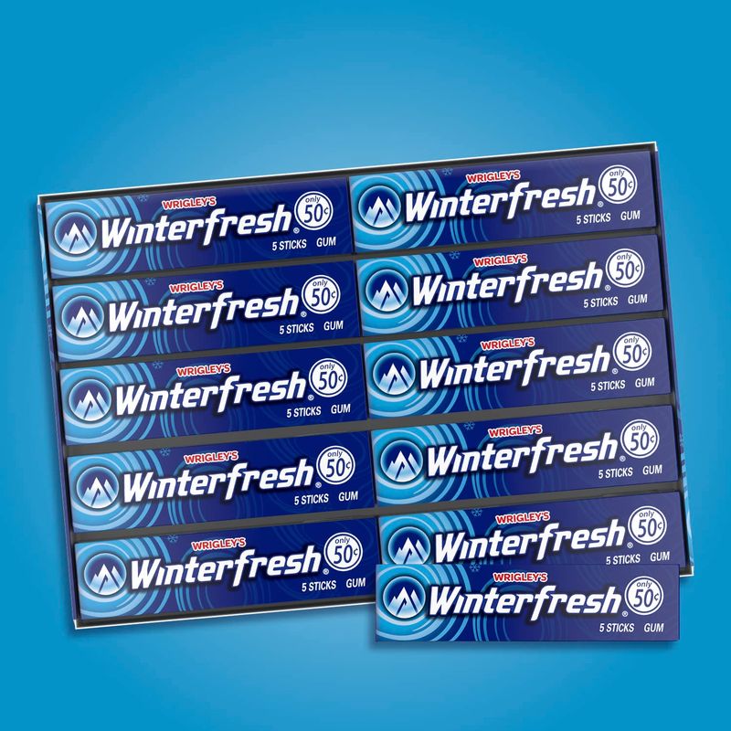Winterfresh Wrigley's Chewing Gum Bulk Pack, 5 Sticks Per Pack (Pack of 40)