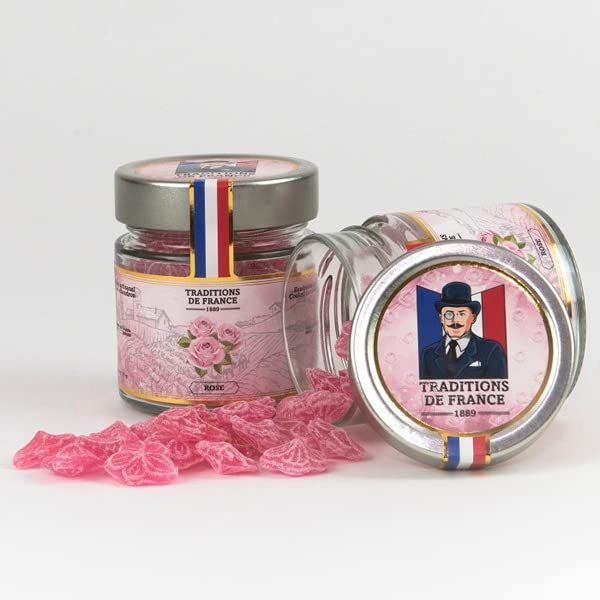French Old Fashioned Hand Made Hard Candy (Rose) 4.6 Oz/130g