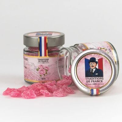 French Old Fashioned Hand Made Hard Candy (Rose) 4.6 Oz/130g