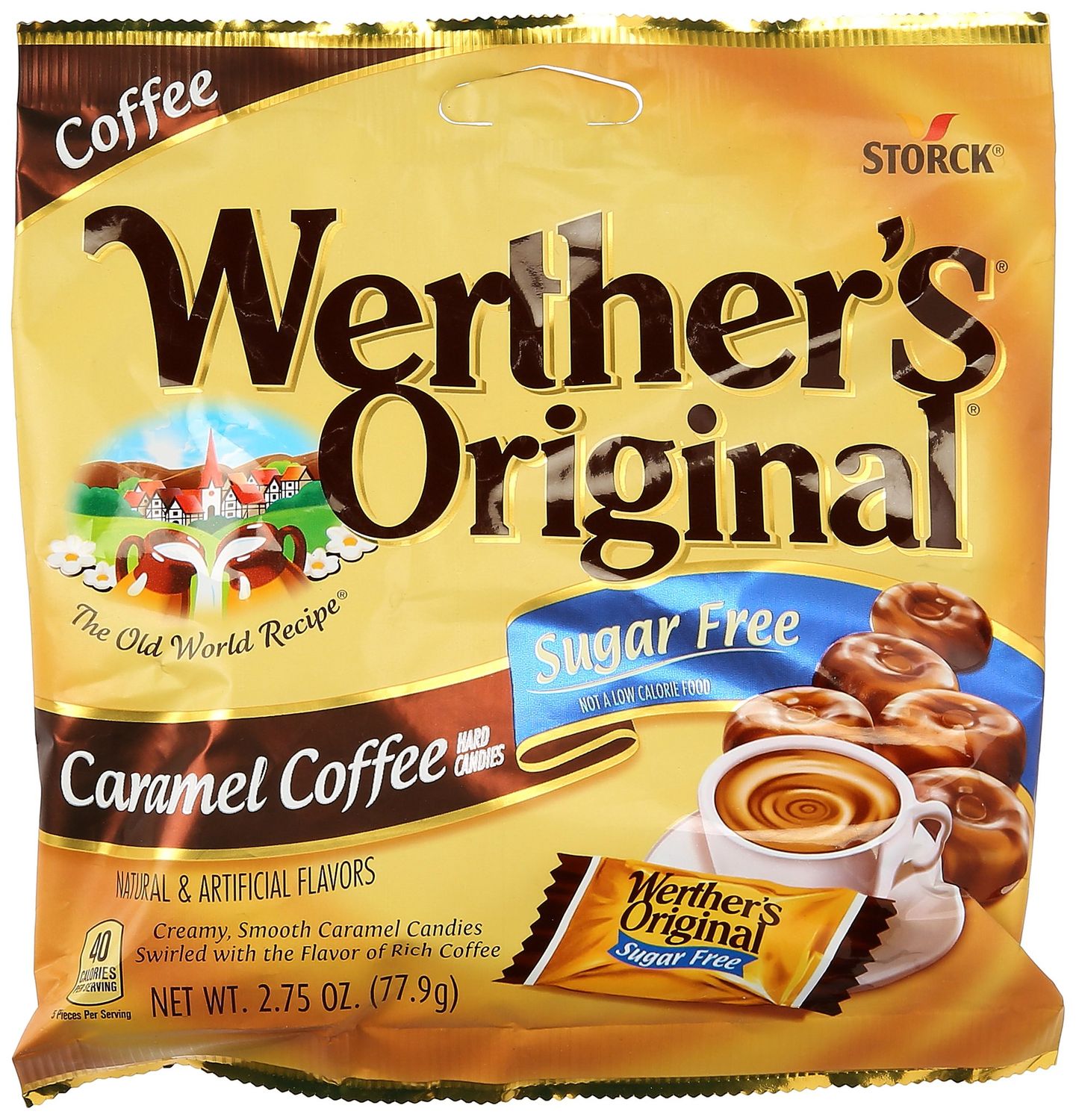 Storck USA Werthers Sugar Free Caramel Coffee Hard Candies, 2.75 oz