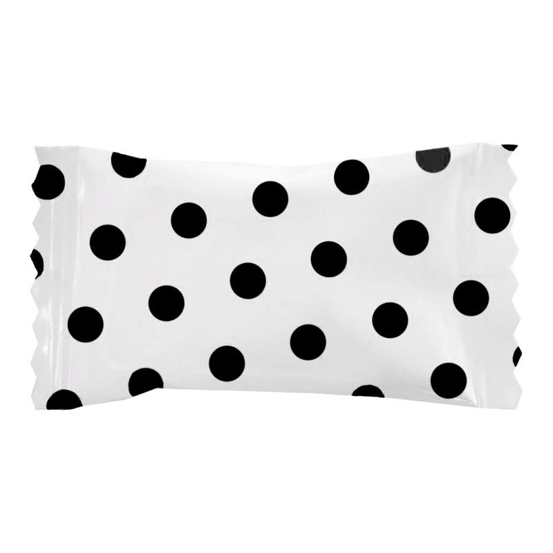 Fruidles Big Dots Buttermints, Mint Candies, After Dinner Mints, Butter Mint Candy, Fat-Free, Kosher Certified, Individually Wrapped - Black (55 Pieces)
