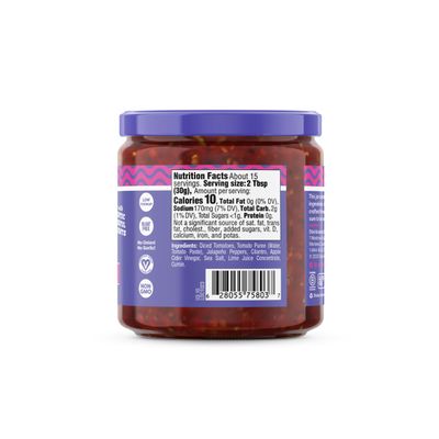 Fody Foods Vegan Medium Salsa, Chunky Tomato Jalapeno, Low Fodmap Certified, Sensitive Recipe, Gut &amp; IBS Friendly, 16 Ounce, Packaging May Vary