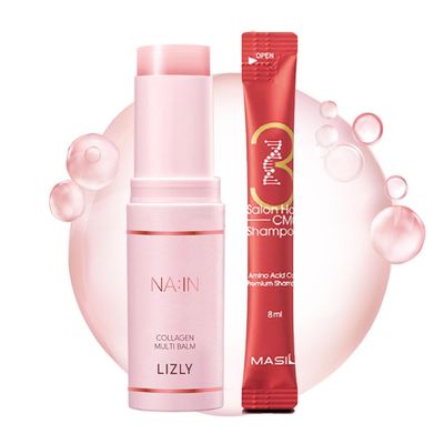 LIZLY SET Kpop Idols Multi Balm Stick CMC 1ea Collagen Wrinkle cream Moisturizer Firming Hydrating Glow Face Eye Lip Neck Hair Korean skin care Wrinkle bounce Dcollet
