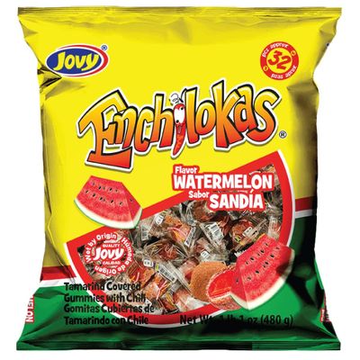 Jovy Enchilokas Watermelon Flavor - Boldly Sweet, Spicy, and Absolutely Irresistible (1lb, 32 ct)
