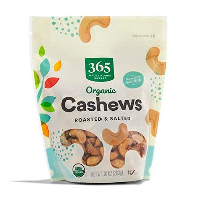365 by Whole Foods Market, Cashews Roasted &amp; Salted Organic, 10 Ounce