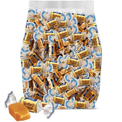 Werther&#39;s Original Chewy Sugar Free Caramel Candy, Individually Wrapped Healthy Sweet Caramel Bites for Guilt-Free Pleasure, Melts in Your Mouth in a Satisfying Creamy Way, 1lb