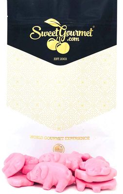 SweetGourmet Gummy Pink Raspberry Pigs Soft Candy 1 Pound