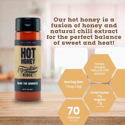 Mountain Ridge Hot Honey, Honey with Chili Extract, 12 Ounces