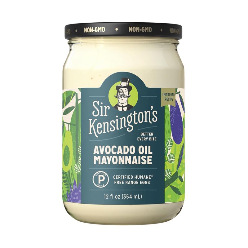 Sir Kensington&#39;s Mayonnaise Avocado Oil Mayo Keto Diet &amp; Paleo Diet Certified, Gluten Free, Certified Humane Free Range Eggs, Shelf-Stable, 12 oz