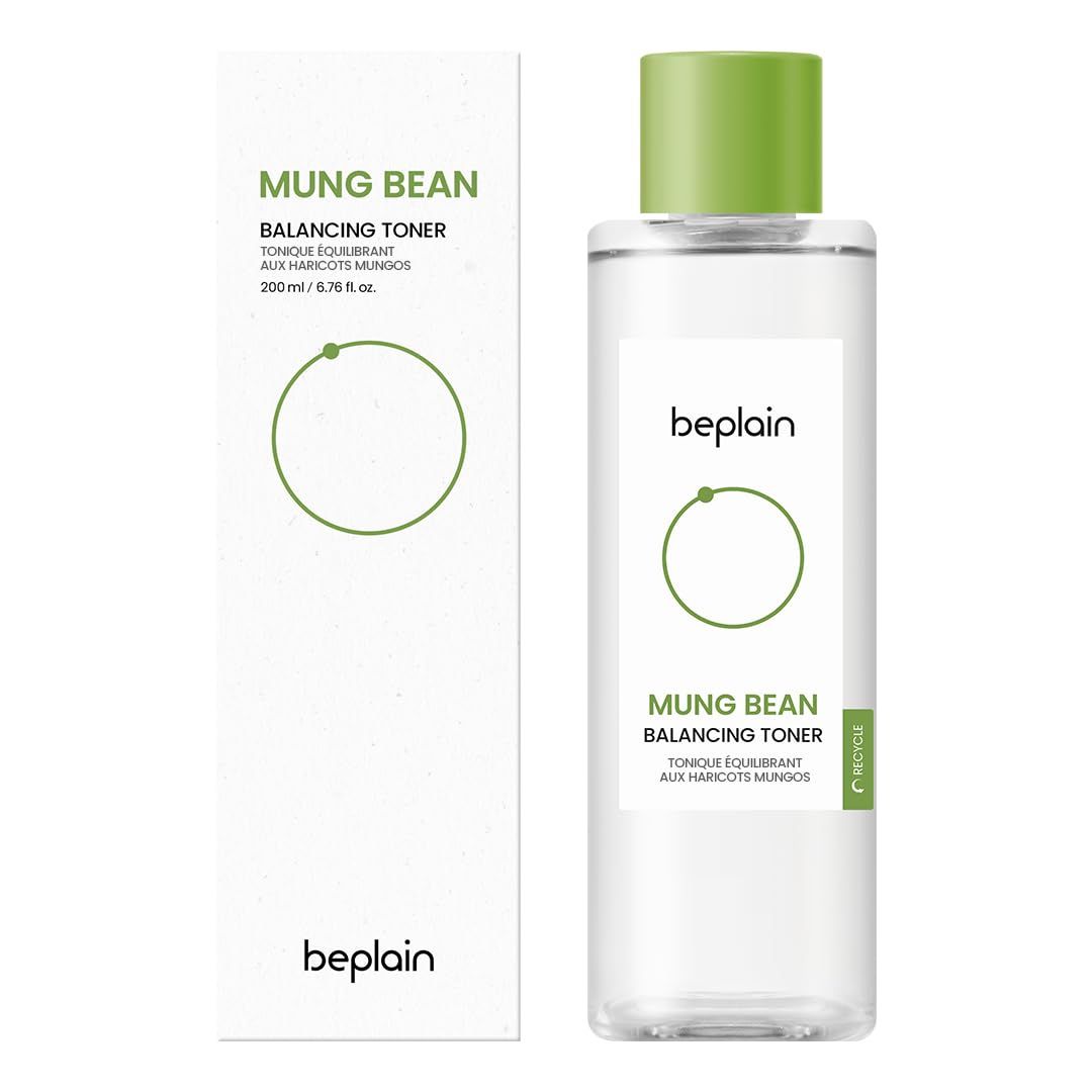 beplain Mung Bean Balancing Toner 6.76 fl oz Daily Pore Refining Toner PHA Helps exfoliate and Reduce Excess sebum Good for Oily and Sensitive Skin Beplain
