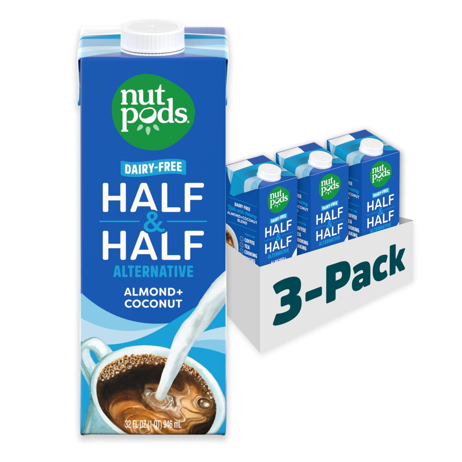 nutpods unsweetened Half &amp; Half Dairy-Free Coffee Creamer