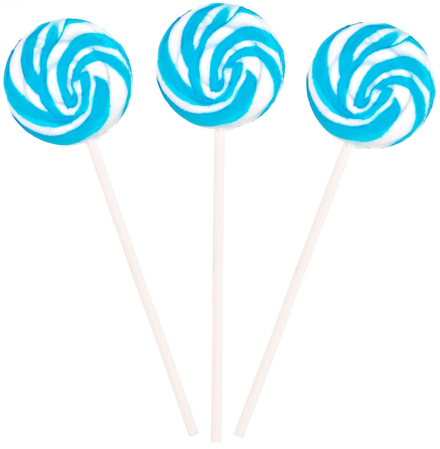 Blue and White Blueberry Candy Swirl Lollipops - 40 Suckers