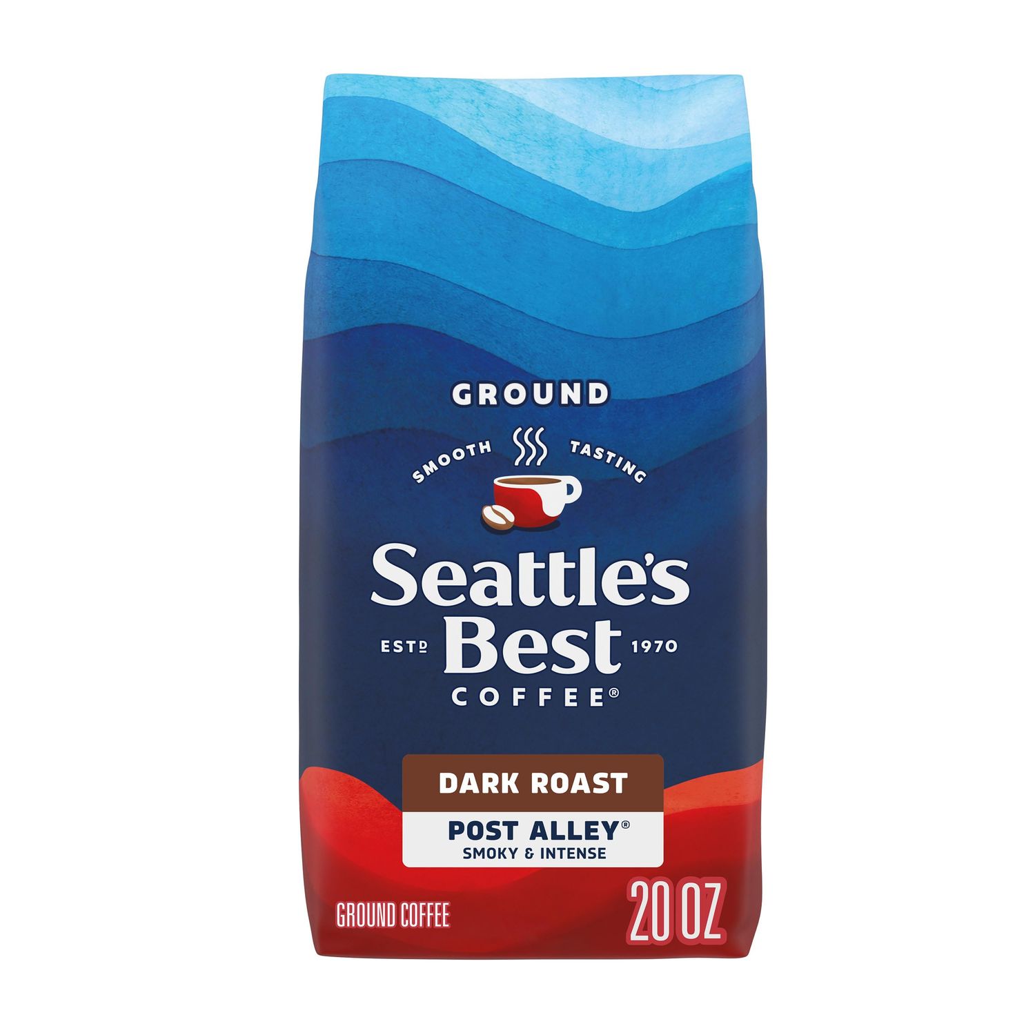 Seattles Best Coffee, Dark Roast Ground Coffee, Post Alley, 100% Arabica, 1 Bag (20 oz)