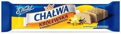 E.Wedel Chalwa Krolewska Vanilla - Polish Sesame Halva with Vanilla Flavor 9pcx100g (FULL Box)