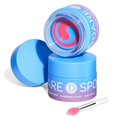 SPODARE Sleeping Lip Mask Blueberry Candy - Overnight Lip Treatment, Lip Care Hydration, Repair for Dry Cracked Lips, Soft and Nourished Lips Overnight, with Shea Butter for one - 0.42 Fl Oz