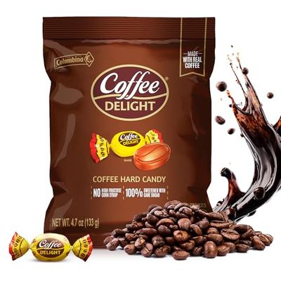 Colombina Coffee Delight Chewy Candy, Gluten-Free Soft Chewy Coffee Candies Made w/Authentic Colombian Coffee, 1 Pack (35 Count)