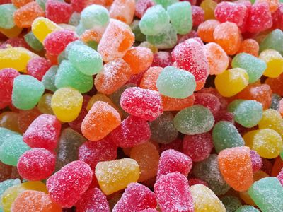 Emporium Candy Zachary Assorted Sour Gum Drops - 1.5 lbs of Fresh Delicious Sour Sugar Sanded Lemon Lime Orange Cherry Chewy Candy, Green, 24.0 ounces