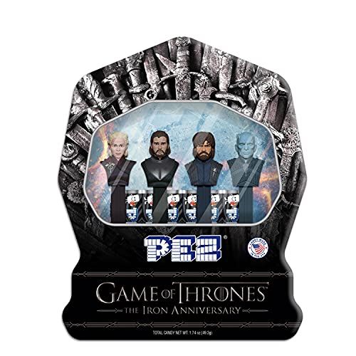 Pez Candy Game Of Thrones The Iron Set Jon Snow, Daenrys, Night King, Tyrion with Dragon Fruit Flavored candy
