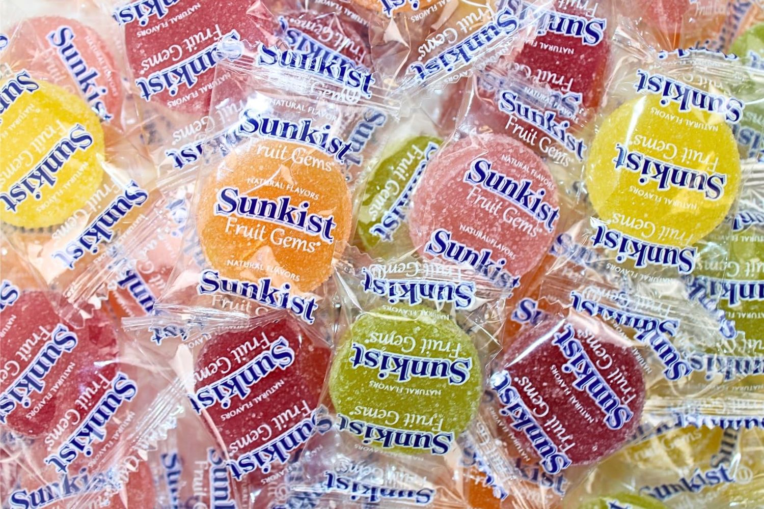 Bright Sunkiss Fruit Gems, Individually Wrapped Sugar Dusted Soft Gel Candy, Fruit Slice Flavored Jelly Gummies by Queen City Candy Cave (1 Pound)