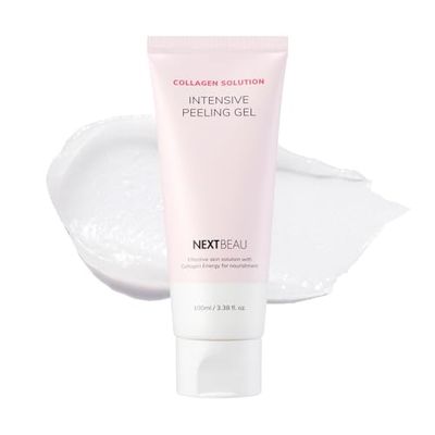 NEXTBEAU Collagen Solution Intensive Peeling Gel 3.38 fl. Oz / 100ml Face Peeling Gel Face Peeling Scrum Korean Skincare Dead Skin Remover for Sensitive Skin