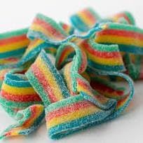Smarty Stop Sour All Flavor Gummy Belts Candy 1 Pound (Rainbow)