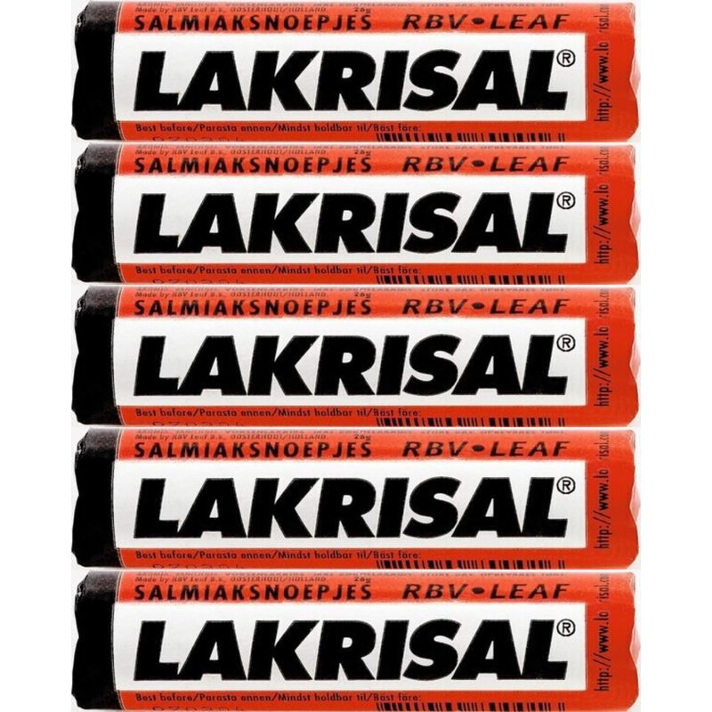 Licorice Candy Rolls - (10-Pack) - Salmiak Salty Liquorice Pastilles Roll