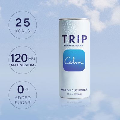 Trip Mindful Blend, Lightly Sparkling Adaptogen Seltzer, Mocktail w/ 120mg Magnesium Citrate with Ashwagandha, Lions Mane & L Theanine, No Added Sugar, Vegan, Variety Pack, 12 Oz, 12Pk