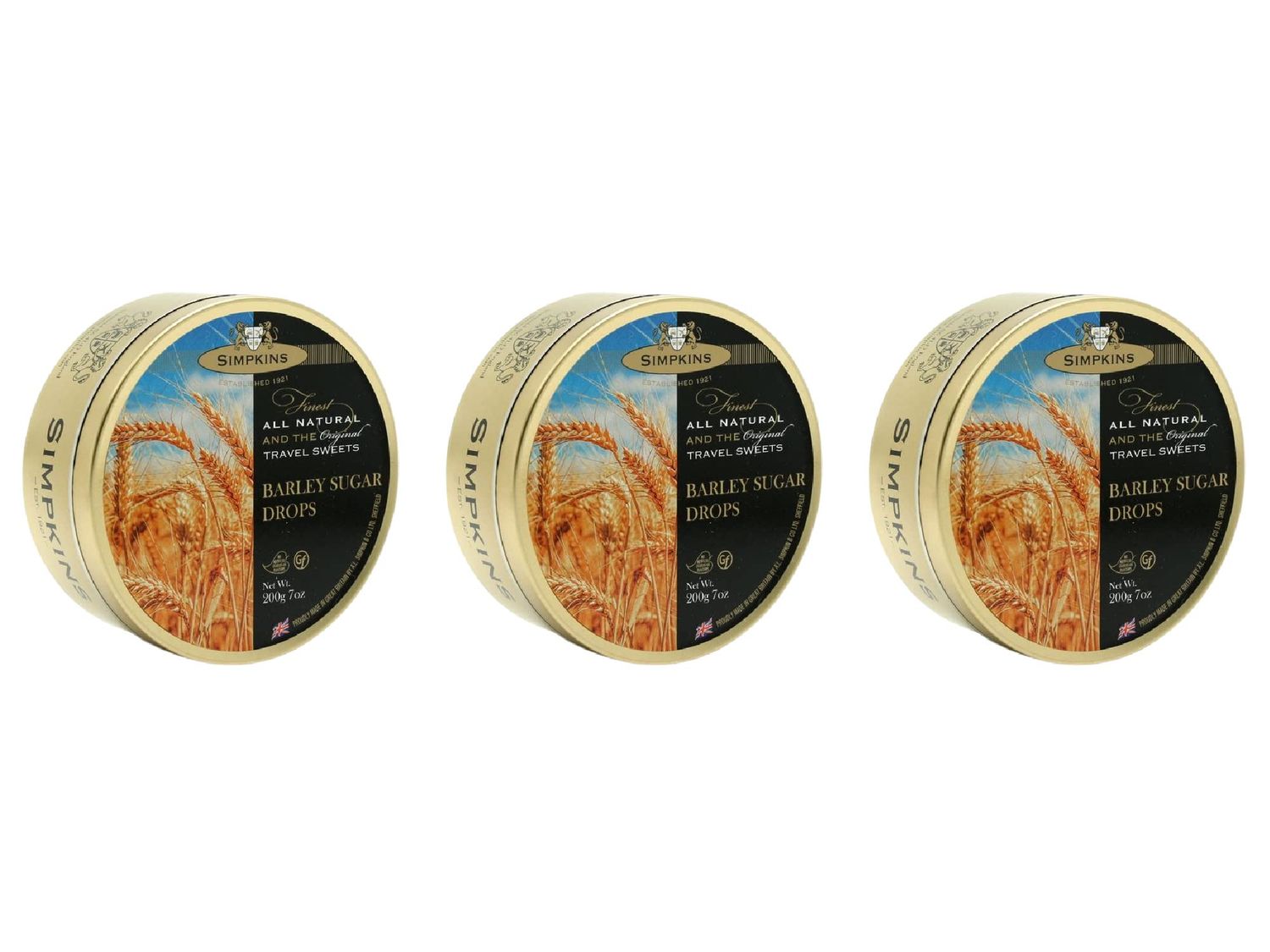 Simpkins Barley Sugar Travel Sweets 3 pack