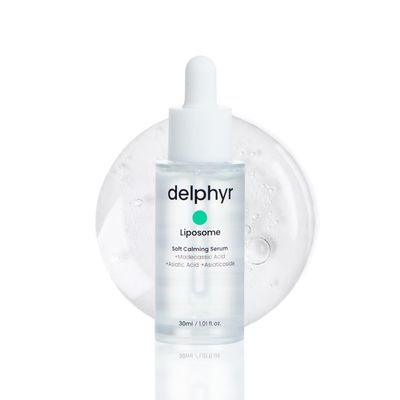 delphyr Liposome Soft Calming Serum, Lightweight Nourishing for Sensitive Skin with Centella Asiatica Teca, Korean Skincare for Trouble Care (1.01 fl. oz, 30ml)