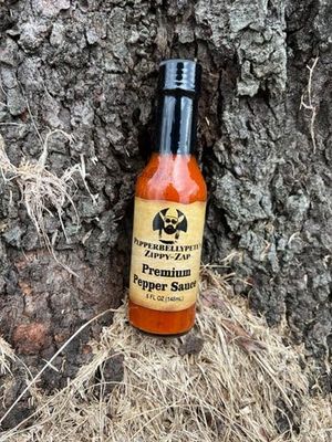 Pepper Belly Pete's Zippy-Zap Gourmet Hot Sauce-Pepper Sauce-Premium Red Cayenne 5oz