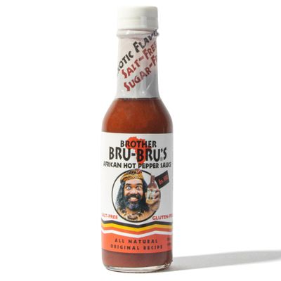Brother Bru-Brus Hot Sauce - No Sodium, Salt Free, Sugar Free, Gluten Free, Vegan - African Hot Pepper Habanero Sauce, Seasoning &amp; Spice - 5 oz (Pack of 1)