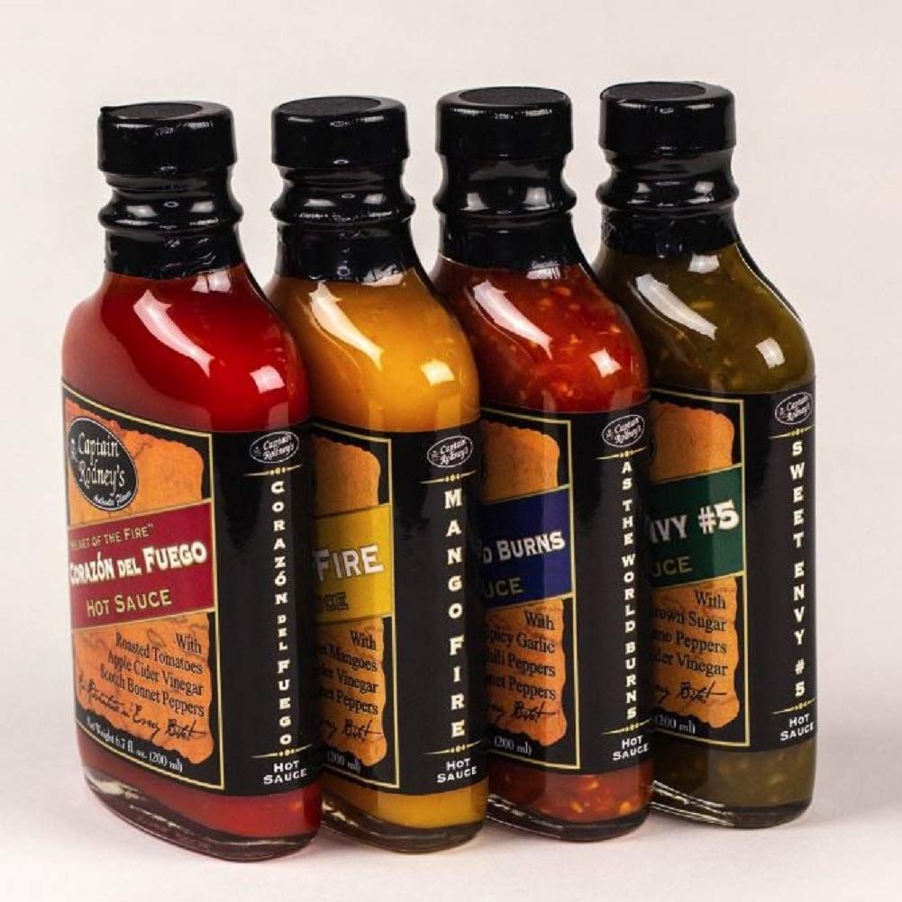 Captain Rodney&#39;s Private Reserve Hot Sauce (4 Pack Library)