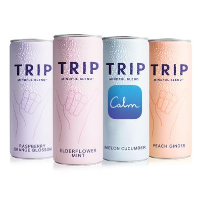 Trip Mindful Blend, Lightly Sparkling Adaptogen Seltzer, Mocktail w/ 120mg Magnesium Citrate with Ashwagandha, Lions Mane &amp; L Theanine, No Added Sugar, Vegan, Variety Pack, 12 Oz, 12Pk