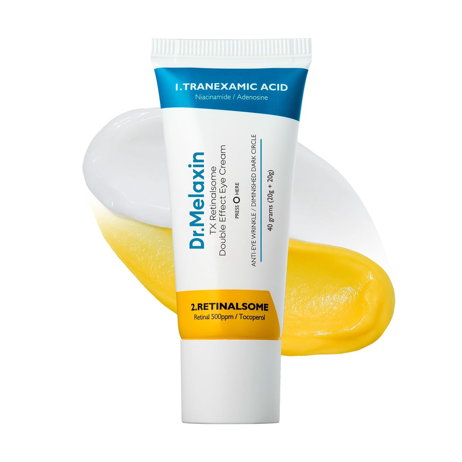 Dr.Melaxin TX Tranexamic Acid Retinalsome Dual Eye Cream with Adenosine Niacinamide for Dark circle Repairing Daily Anti-Aging Under Eye Care 50ml - Korean Skin care