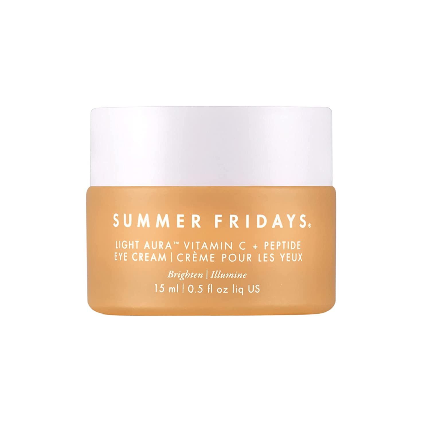 Summer Fridays Light Aura Vitamin C Peptide Eye Cream - Brightening Eye Cream with an Illuminating and Hydrating Formula (0.5 Fl Oz)