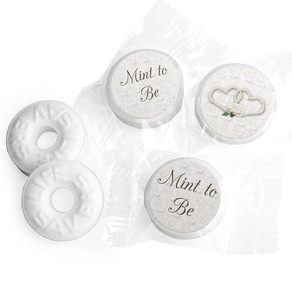 Mint to Be Stickers for Lifesavers Mints, Wedding Party Favors for Guests - Two Hearts Theme, 324ct Stickers
