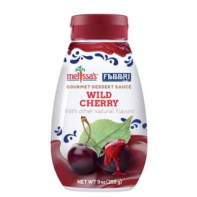 Fabbri Gourmet Dessert Sauce, Wild Cherry flavor, Flavoring sauce for Ice Cream, Desserts and hot and cold Beverages, Made in Italy, 7.9oz bottle (Wild Cherry)
