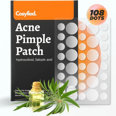 Cosyfied Acne Pimple Patch- Invisible Spot Cover for Face- Hydrocolloid Acne Pimple Patch for Covering Zits, Blemishes-Korean Skincare Tea Tree &amp; Essential oils Spot Treatment-Acne Patches (108 dots)
