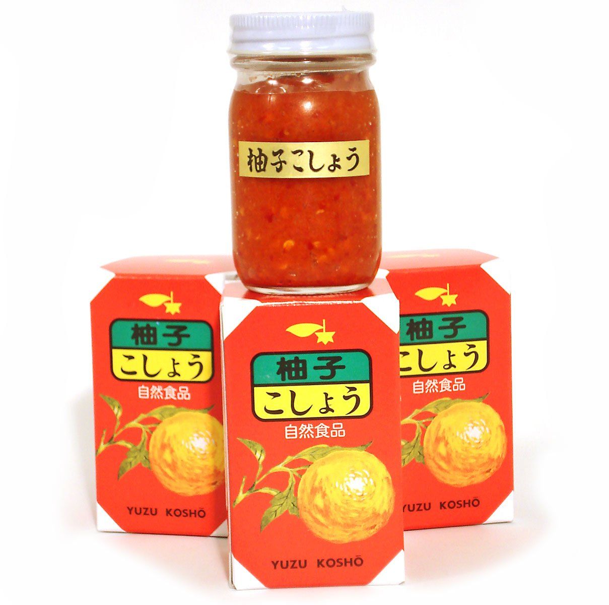 Yuzu Kosho, Spicy Japanese Yuzu Pepper Paste Hot Sauce with Yuzu Citrus (Red, 3 Pack)