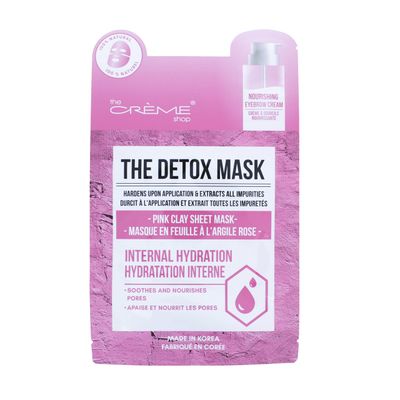 The Crme Shop Korean Skincare Beauty Full Facial Advanced Sheet Daily Natural Essence easy-to-use Soothing - Pink Clay Sheet Mask