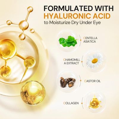 Under Eye Patches, 10 Pairs Gold Collagen Eye Gels Mask, Reduce Dark Circles, Wrinkles Puffy &amp; Bags, Anti-aging Moisturizing Eye Mask by KUTDEP