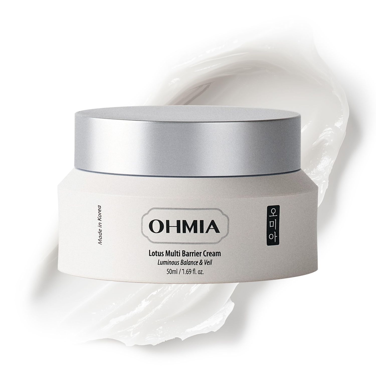 OHMIA Lotus Multi Barrier Cream - Soothing Face Moisturizer with Lotus, Rice, Centella - Calms &amp; Hydrates Sensitive Skin - All-in-One Korean Skincare Routine 1.69fl oz