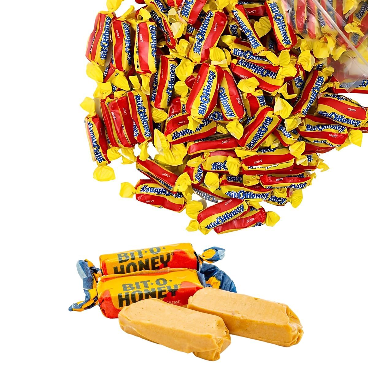 Bit-O-Honey Hard Chewy Candy - 3 Pounds - (Approx 200 Pieces), Individually Package